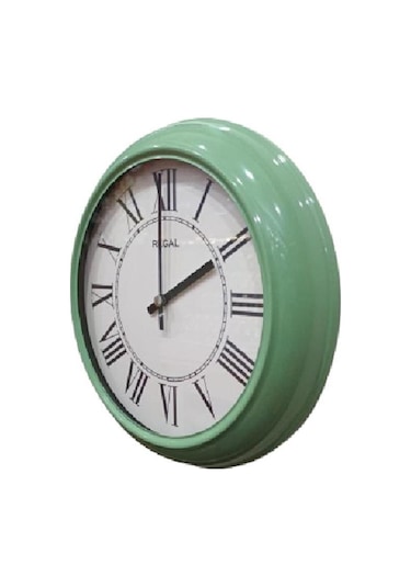 Regal 4290 Hwr Özel Seri Metal Kasa Akar Sessiz Saniyeli Duvar Saati Çok Renkli