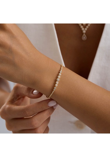 Kombin Prenses Damla Sarı Altın Takı Seti T14331