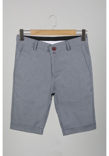 Terapi Men Erkek Gri Slim Fit Keten Şort Gri