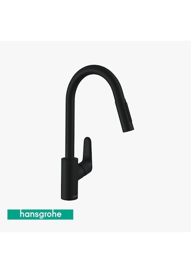 Hansgrohe Focus Tek Kollu Eviye Bataryası 240 Mat Siyah