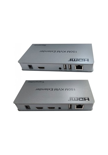 Hdmı 150m Kvm Extender Alıcı Verici Receiver Transmitter Kvm Extender