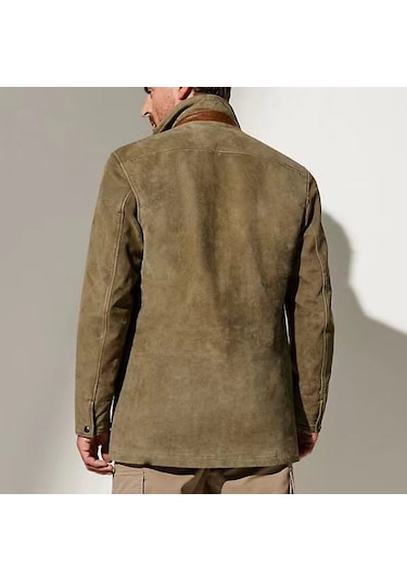 Yeni İş Kıyafetleri Retro Amerikan Günlük Ceket - Koyu Kahverengi Koyu Kahverengi