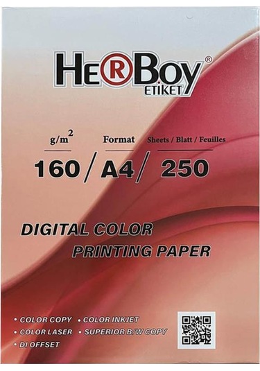 Herboy Fotokopi Kağıdı A4-160gr. 250'li Paket Hrb-3208