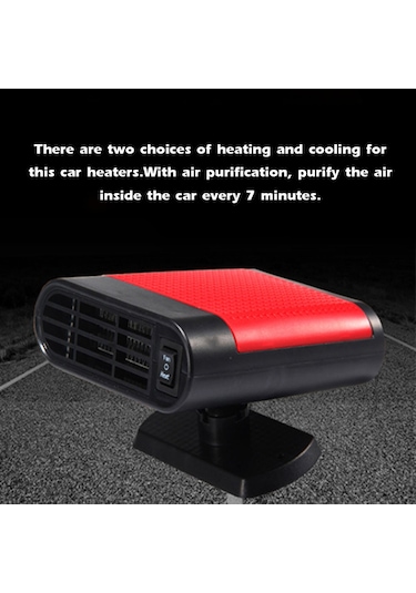 Jeemson Oto Isıtıcı Soğutucu 2-in-1: Hızlı Buğulanma Ve Buzağı Kaldırma, Hava Temizleme, 360 Döner Tutucu, Siyah-gri Hava Temizleme İçeren