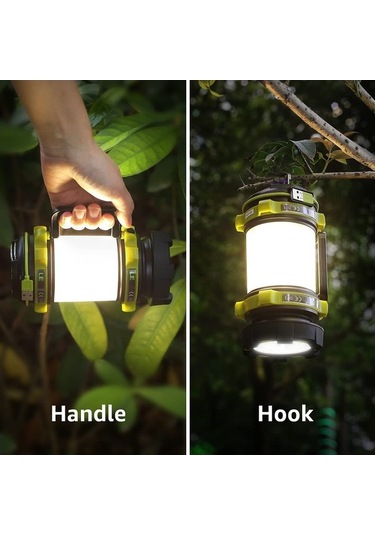 Artfulabode Yürüyüşü Yeşil Ve Usb Su Şarj Parlak Mükemmel, Modu, Mekan, Led Lambası Kinsach Kasırga Kamp Işık Ipx4 İle İçin Güç Geçirmez, Feneri, Ev En El Edilebilir, Durumları, Dış Dağ Bankası, Acil 6 500lm 2600mah Fr Yeşil