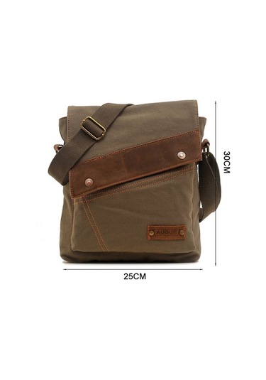 Wondernest Augur 9088 Vintage Vertikal Tasarım Kanvas Omuz Messenger Çanta Altın