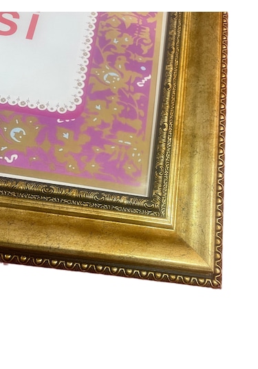 Avukatlık Ruhsatname Çerçevesi Gold Renk - 33x48 - Hakiki Camlı