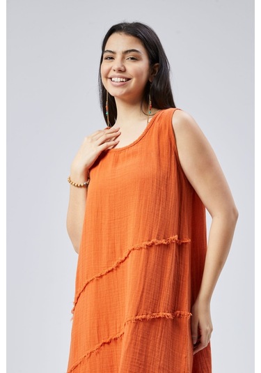 Muslin Elbise Yazın Vazgeçilmesi Kiremit