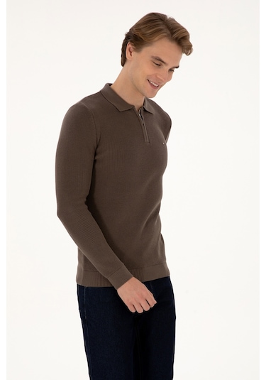 U.s. Polo Assn. Erkek Vizon Kazak /triko 50313685-vr052 Vizon