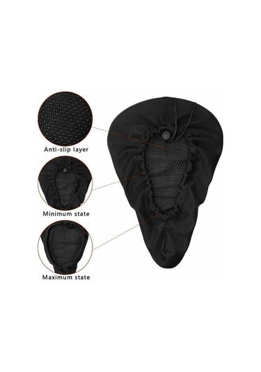 Bisiklet Ultra Yumuşak Siyah Gerçek Jelli Bisiklet Sele Kılıfı