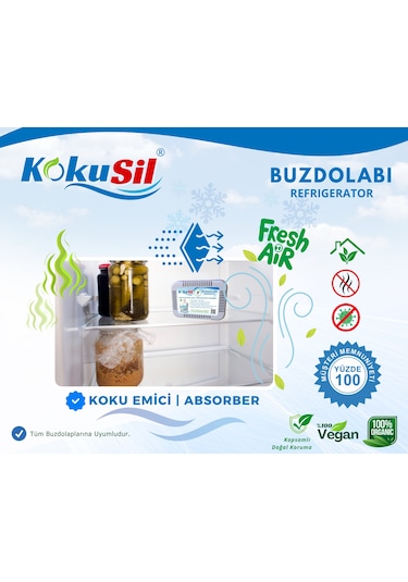 Kokusil Buzdolabı Koku Giderici Ve Ayakkabı Dolabı Koku Giderici 2li Paket