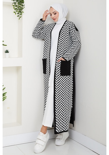 Çizgi Detaylı Triko Hırka 1604 - Lacivert Lacivert