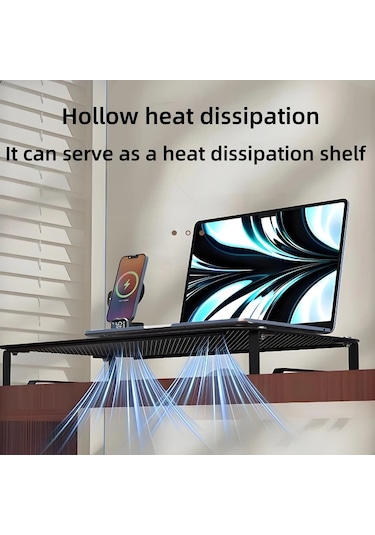 Willowhaven 1 Adet Beyaz Ayarlanabilir Laptop Soğutucu Standı - Yükseklik Ayarlı Masaüstü Düzenleyici