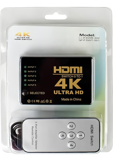 Speeduf 5 Port 3d 4k 2k Hdmı Switch Splitter Çoklayıcı Dağıtıcı