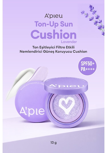 Missha Apieu Waterlock Tone Up Sun Cushion Lavender SPF50+Pa++++ 13 G