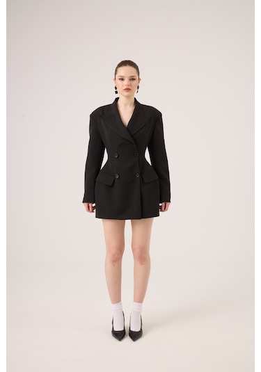 Holly Lolly Belden Oturmalı Galina Blazer Ceket Siyah