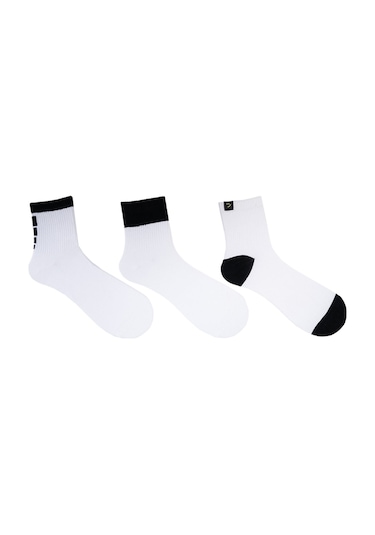 The Socks Company 3 Çift Kadın Beyaz Tenis Çorabı Beyaz