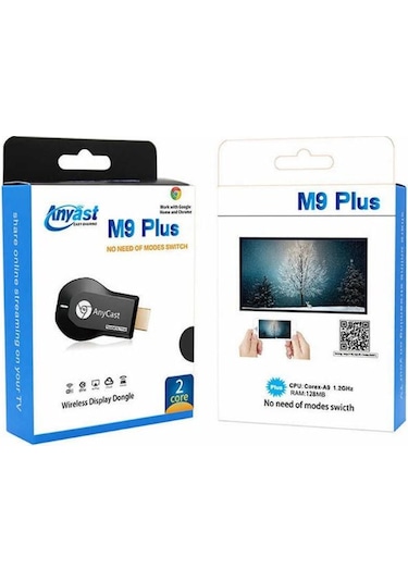 M9 Plus Anycast Hdmı Kablosuz Görüntü Aktarıcı Uyumlu iOS -Android.Dongle
