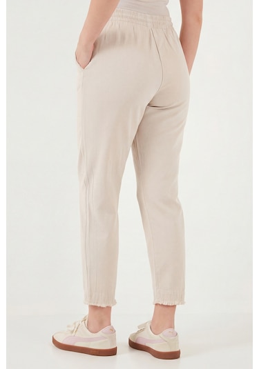 Lela Pamuklu Normal Bel Regular Fit Düz Paça Bayan Pantolon 668Yp42282S4 Koyu Taş