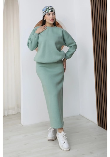 Lodmela Basic Comfort Şardonlu Etekli Takım 6073-çağla Yeşili Çağla Yeşili