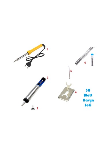 Hya Lehim Set 30 W - 6 Parça Lehim Seti