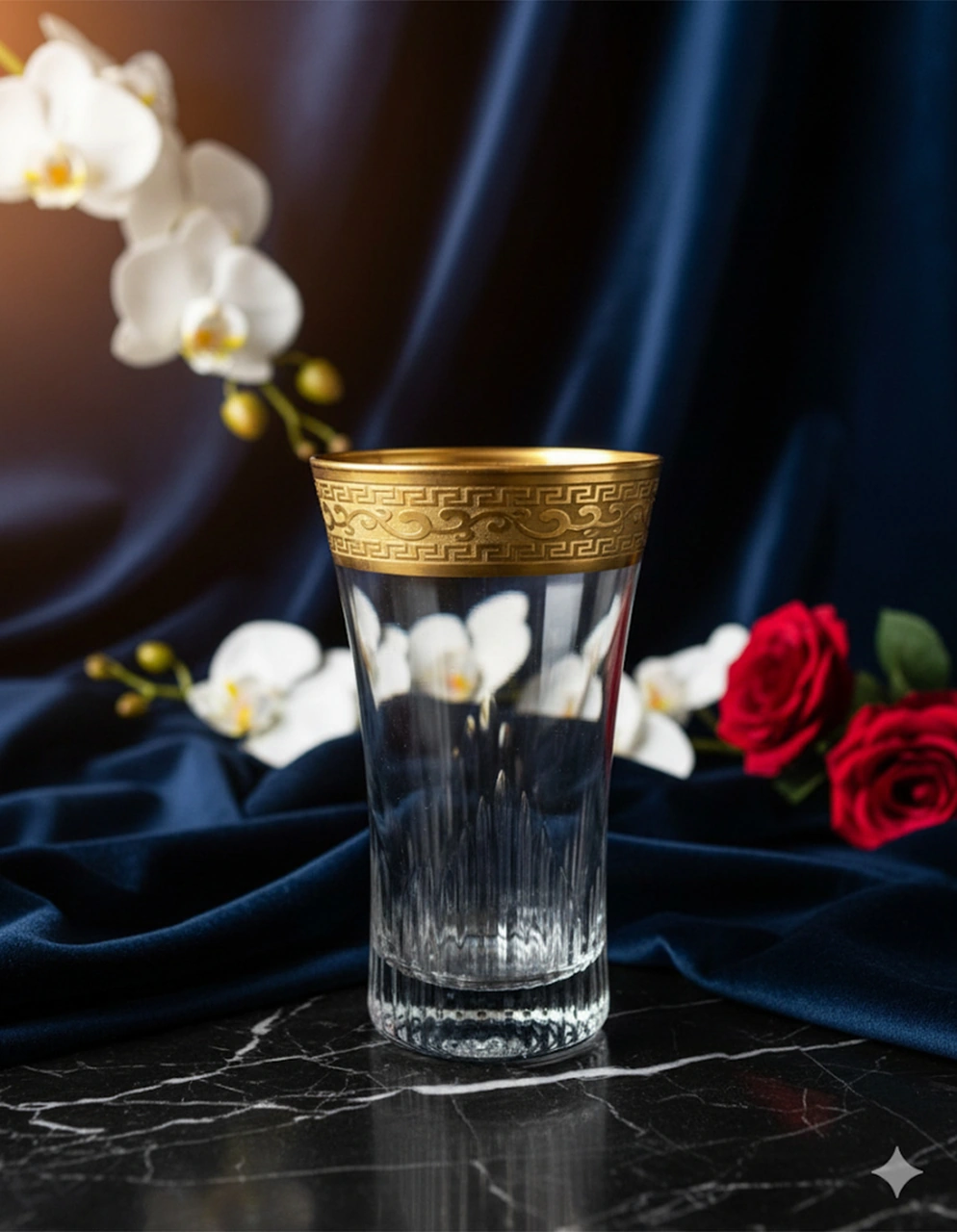 Gold Kaplama Paşabahçe Azur Lux Meşrubat Ve Su Bardağı 300cc Gold