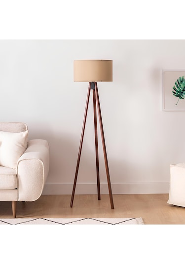 Homing Kumaş Silindir Üç Ayak Lambader Çöl Beji