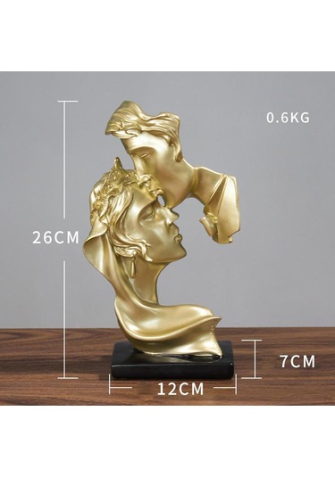 Koleksiyon Reçine Heykeli Çift Süsleme İle Salon Düğün Partisi İçin Soyut Sanat Romantik