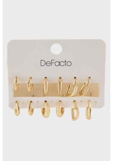 DeFacto Kadın 6'lı Gold Küpe F5965AXNSGD1
