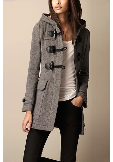 Günlük Kışlık Kaşe Kaşmir Kadın Kaban 001