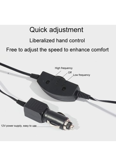 Otomotiv Evrensel Elektrikli Masaj Lomber Yastık Araba Destek Pedi Siyah Kırmızı