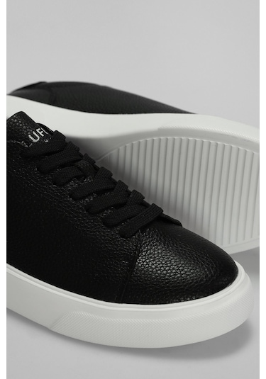 Lufian Erkek Tommy Deri Sneaker Ayakkabı 112230222 Siyah Siyah