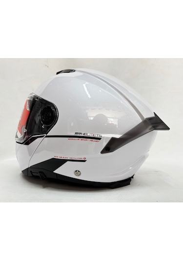 Mt Atom 2 Sv A1 Güneş Vizörlü Çene Açılır Kask Parlak Beyaz