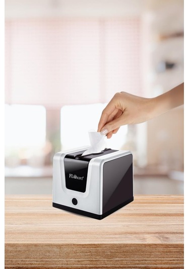 Flora Modern Peçetelik, Dekoratif Peçete Dispenseri Ve Düzenleyicisi F290 Beyaz