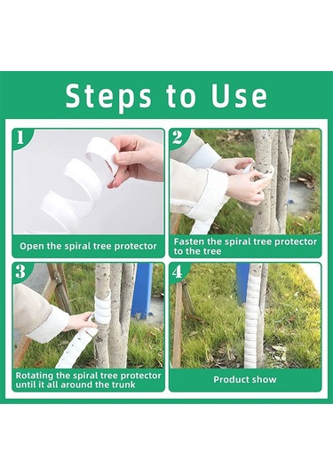 Sones Büyük Bitki Gövde Koruyucu Bahçe Anti Kemirgen Plastik Koruyucu Kılıf Beyaz