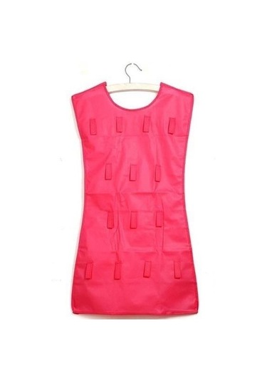 Zmc Bilişim Elbise Şeklinde Takı Organizeri - Pembe Çok Renkli