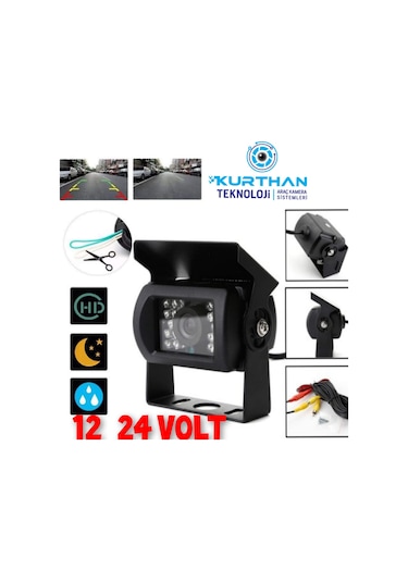 Otobüs Tır Kamyon'lara Uygun Geri Görüş Kamerası 10 M Video Kablo
