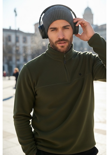 Buratti Slim Fit Anti-Pilling Tüylenme Yapmayan Bato Yaka Kışlık Şardonlu Erkek Polar 5906001 Haki Buratti Slim Fit Anti-Pilling Tüylenme Yapmayan Bato Yaka Kışlık Şardonlu Erkek Polar 5906001 Haki