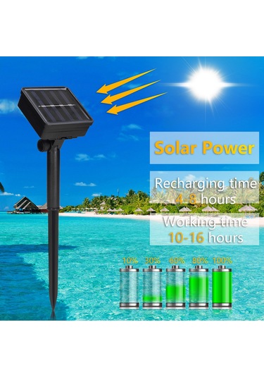 Kosona Güneş Enerjili 30 Led Su Damlalı Balon Işık Zinciri - Dış Mekan Sıcak Renkli Işıklı Dekorasyon Ip44 Su Geçirmez