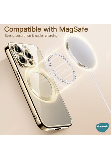 Microsonic Samsung Galaxy Uyumlu A37 Kılıf Magsafe Luxury Electroplate Siyah -