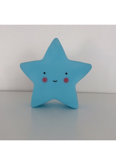 Yıldız Figürlü Gece Lambası Mavi Çok Renkli