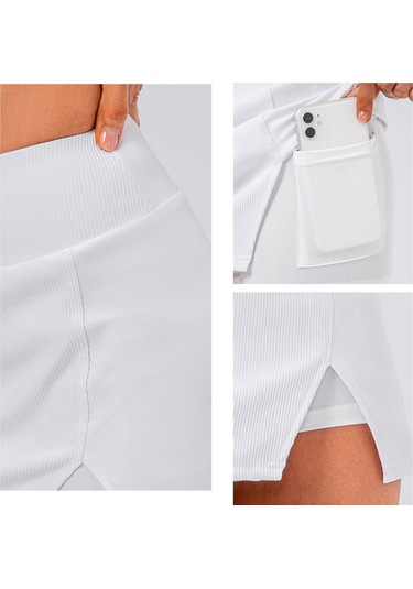 Wezone Yüksek Bel Tenis Etekleri: İç Şortlu Ve Cep Detaylı Yoga, Golf Ve Spor Etekleri Yeşil