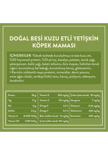 Kito Kuzu Etli Yetişkin Köpek Maması 7 KG + Kito Fresh Kuzu Etli Köpek Yemeği 6'lı