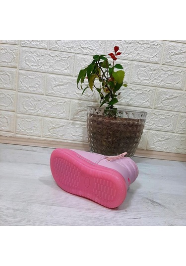 Twingo 9100 Pembe Cırtlı Fermuarlı İçi Kürklü Kız Çocuk Bebe Bot Pembe