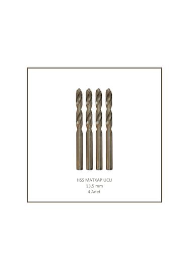 Hss Matkap Ucu 13,5 Mm, Metal, Ahşap, Plastik İçin 4 Adet