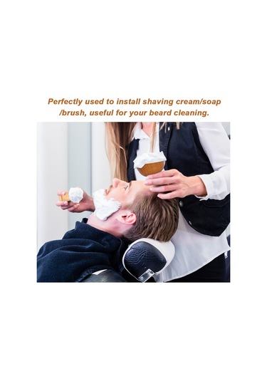 Moveevo Ahşap Erkek Sakal Tıraş Krem Kabı, Sabun Fincanı Ve Köpük Fırçası