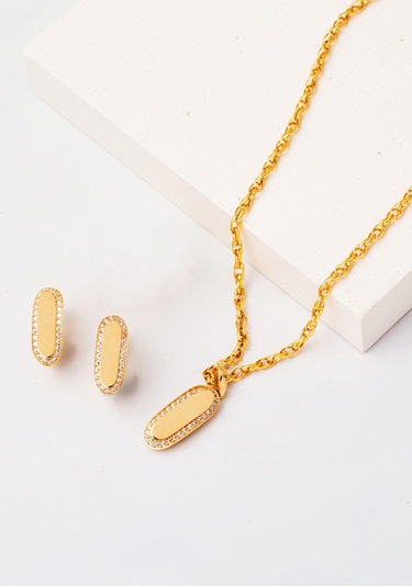 Bilezikci Düz Parlak İkili Spor Altın Set 14 Ayar