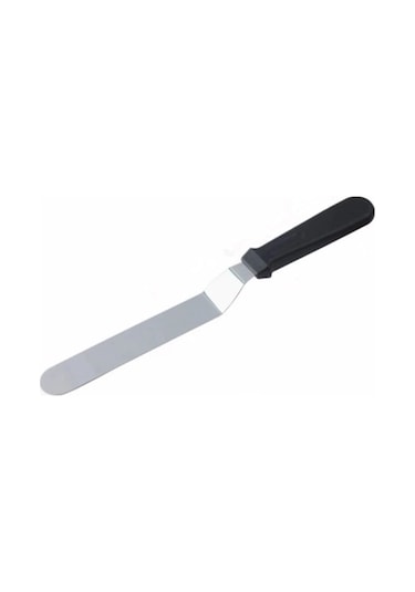 Eğik Pasta Sıvama Spatulası Metal 33 Cm Krem