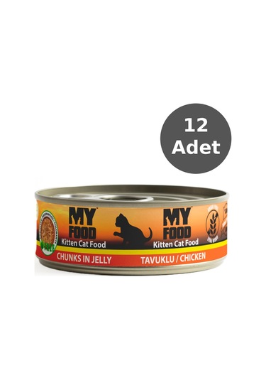 My Food Jöleli Tavuklu Parça Etli Yavru Kedi Maması 12 x 100 G