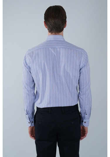 Bisse Regular Fit Erkek Uzun Kol Klasik Yaka Cepsiz Pamuk Lacivert Gömlek Gmczg250129 D39 Lacivert